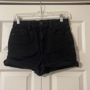 American Eagle, black, high rise shorts